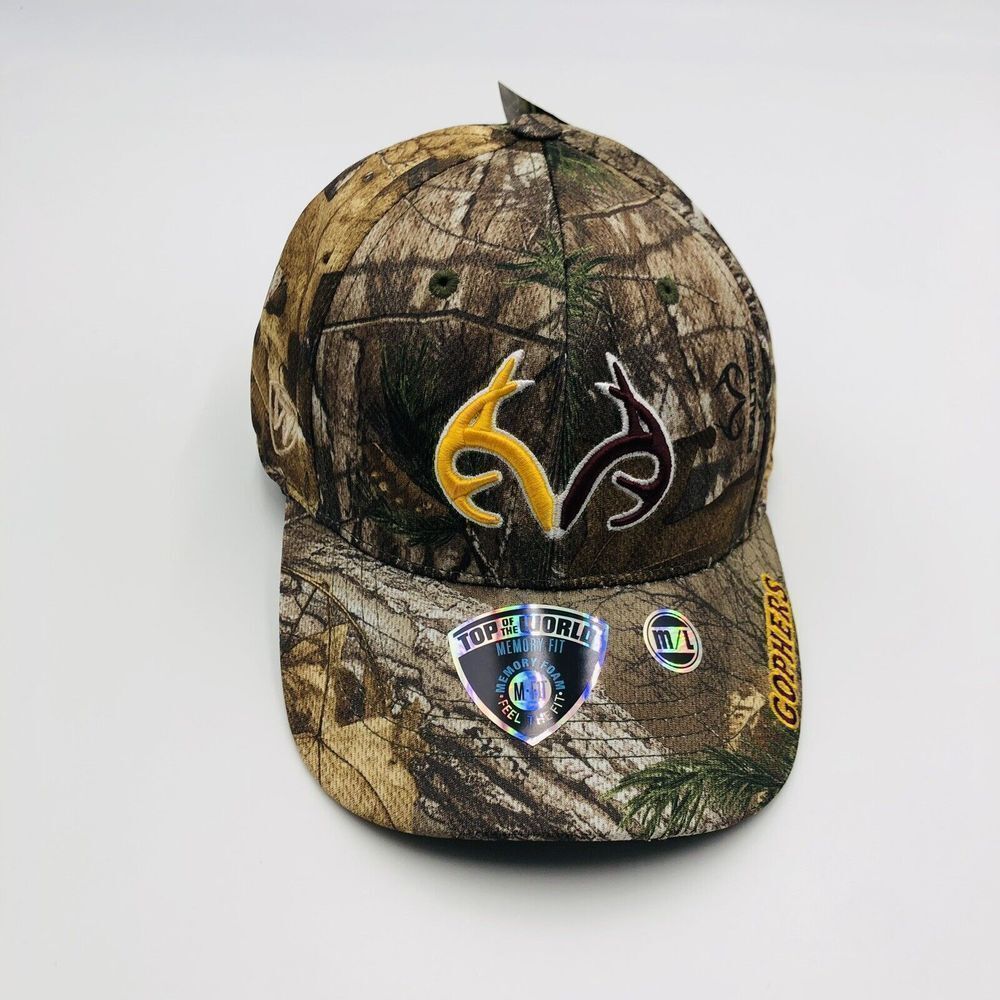 Top of the World Minnesota Gophers Realtree Camo Hat Memory Fit M/L NWT NCAA